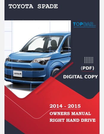 toyota spade 2014-2015 owners manual in english